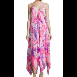 Lilly Pulitzer Rylan Silk Maxi Dress Sandy Rays XS